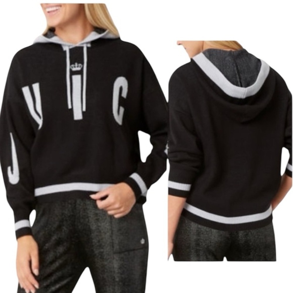 JUICY COUTURE Black and Gray Women's Hoodie